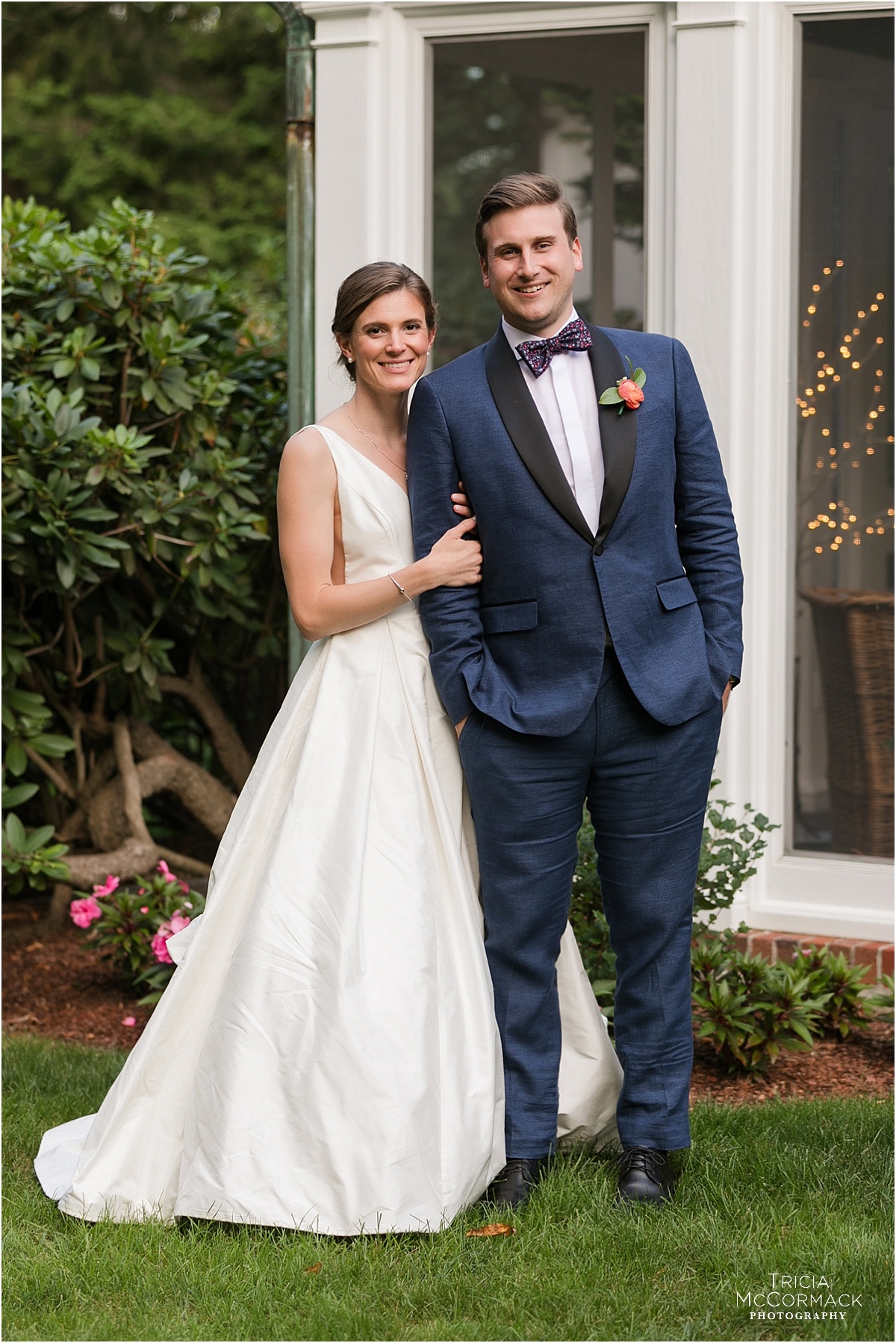 Bride and groom in stockbridge massachusetts