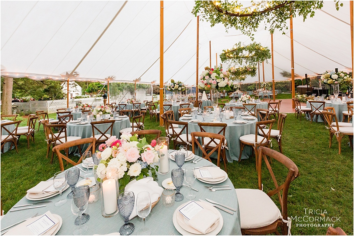 Luxury tented wedding reception in Stockbridge Massachusetts